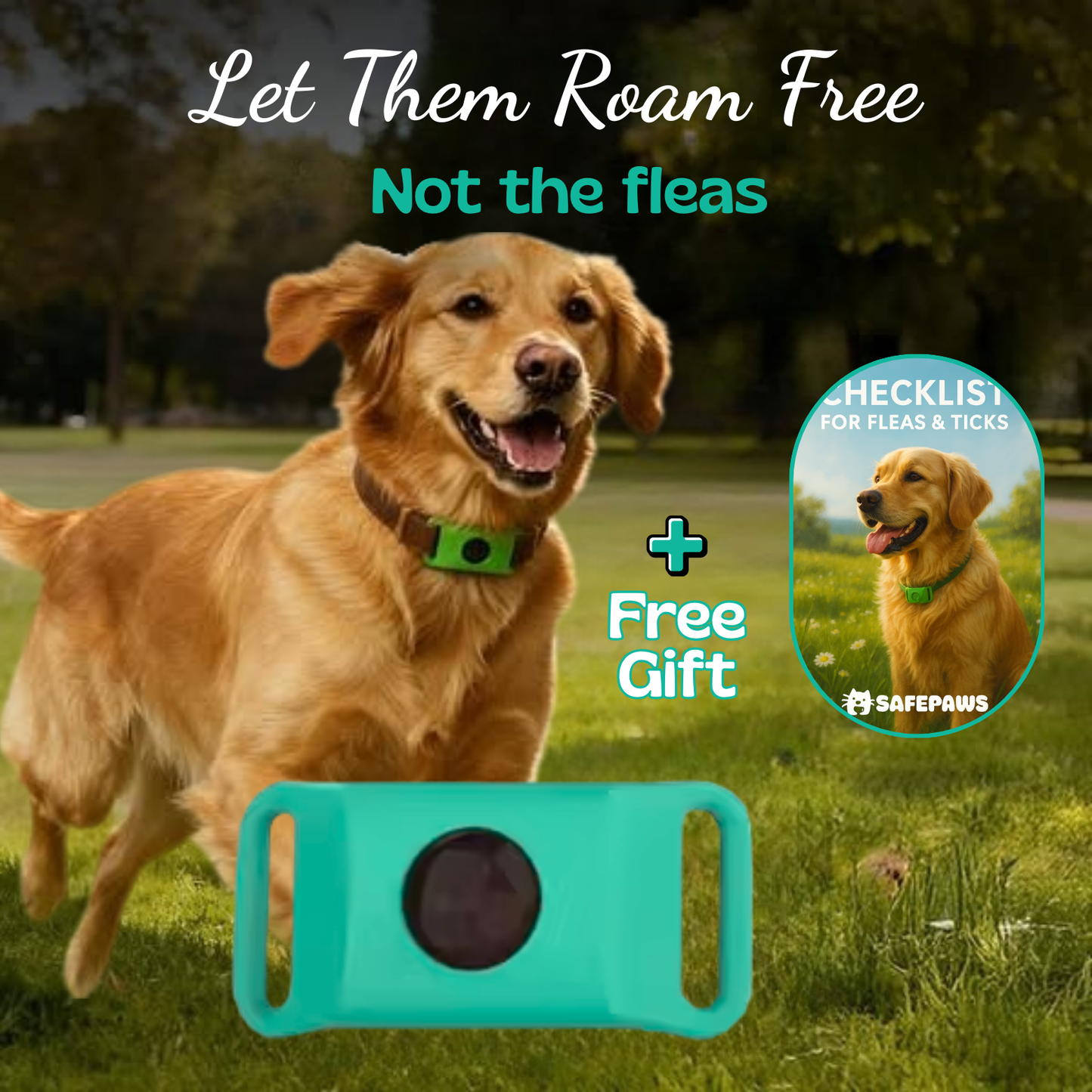 SafePaws™ Natural 12-Month Flea & Tick Protection Pendant